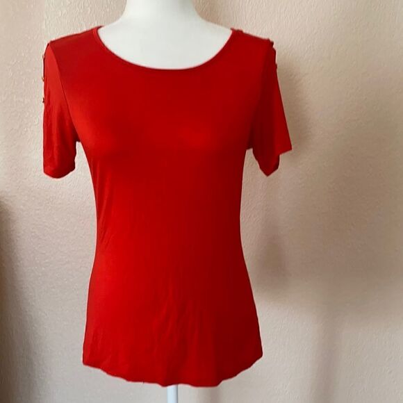Cable & Gauge Tops - Cable &Gauge Red Women Blouse